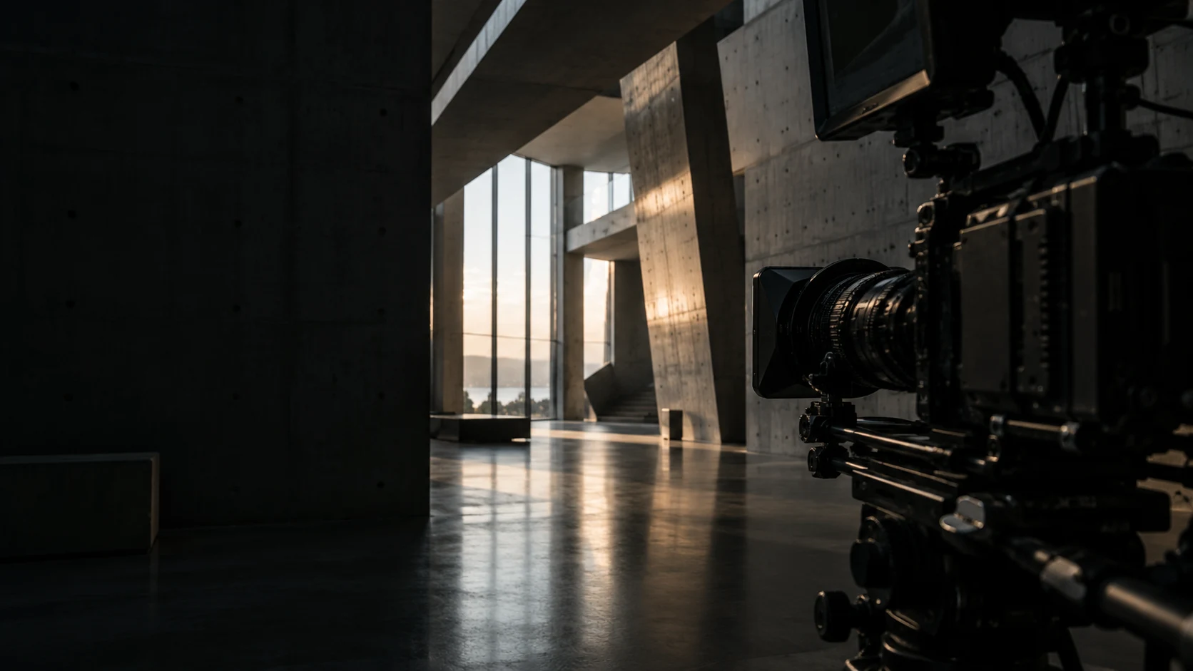 Professional cinema camera and production rig — conceptual studio visual